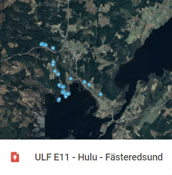 Karta över Hulu - Fästeredsund