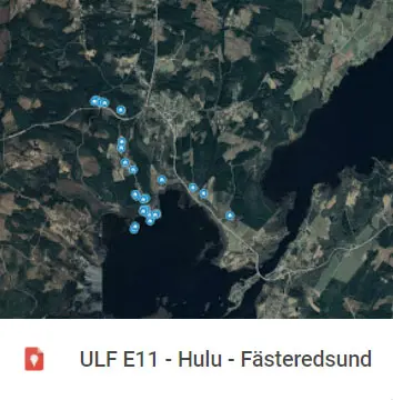 Karta över Hulu - Fästeredsund