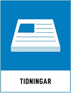 Avfall Sveriges symbol för tidningar