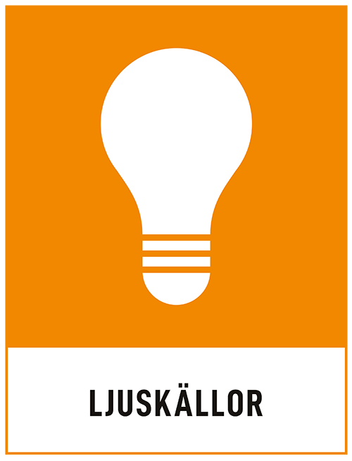 ljuskallor_webb Avfall Sveriges symbol för ljuskällor