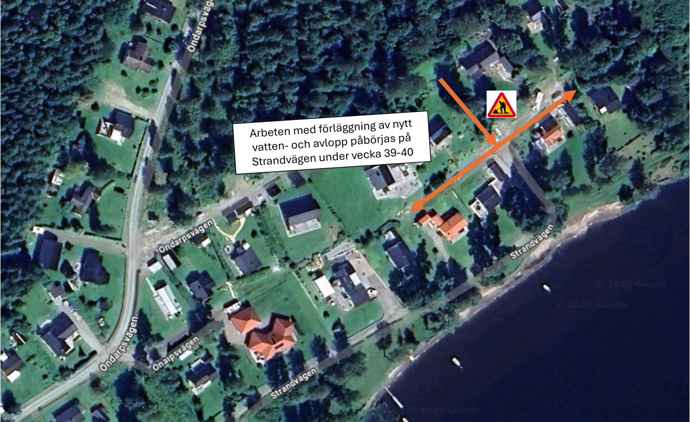 VA-arbeten i Strandvägen från vecka 39