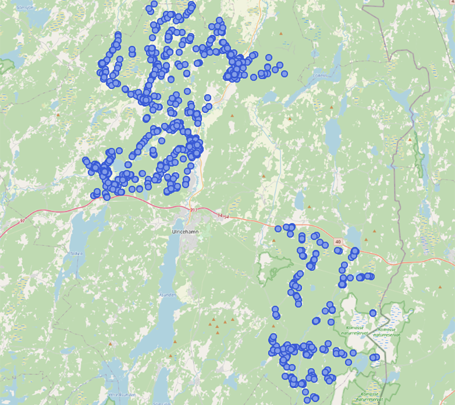 Område 4_UT Karta 4 som visar område för utrullning av fyrfackskärl