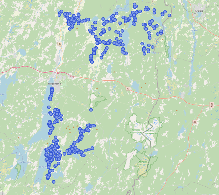 Område 5_UT Karta 5 som visar område för utrullning av fyrfackskärl