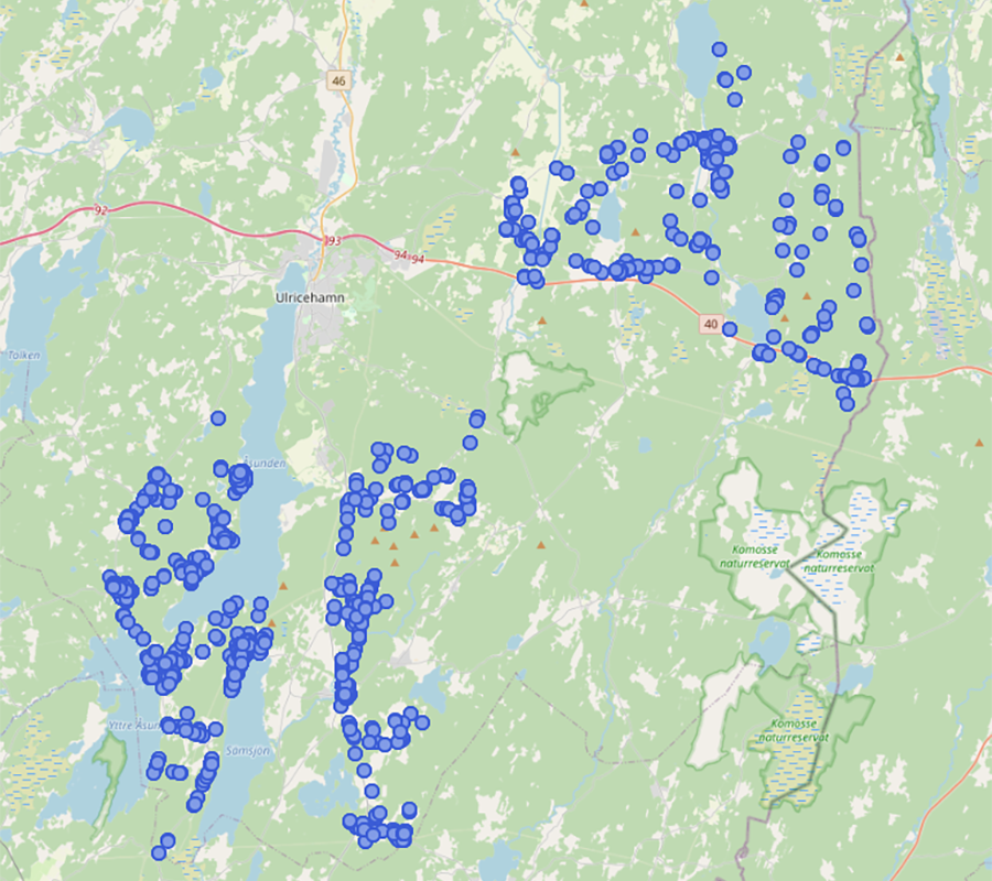 Område 6_UT Karta 6 som visar område för utrullning av fyrfackskärl